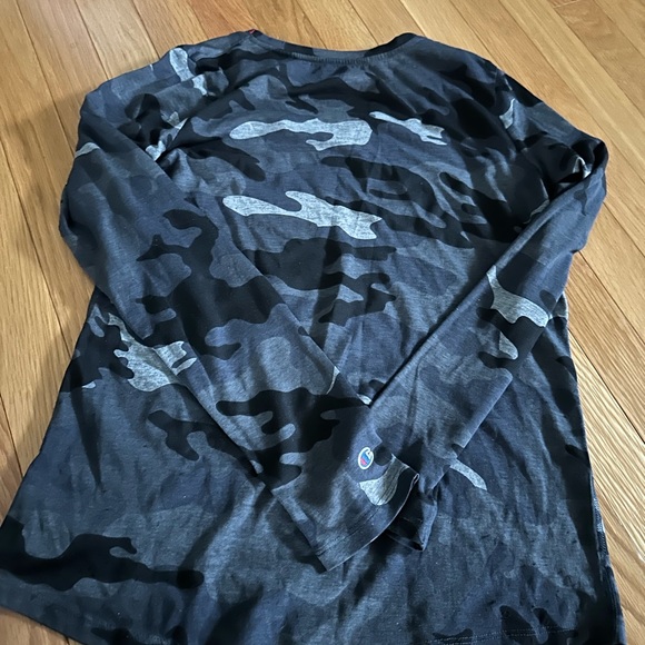Camo Champion authentic athleticwear size small top with logo on sleeve, too. - Picture 4 of 4